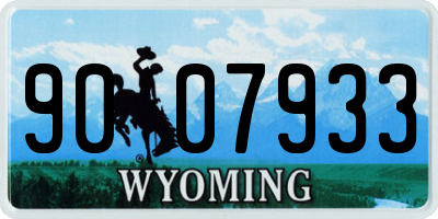 WY license plate 9007933