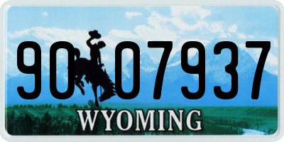WY license plate 9007937