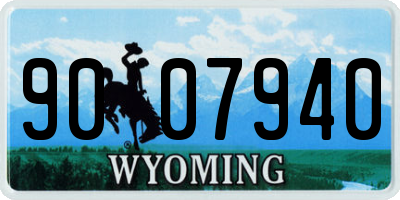 WY license plate 9007940