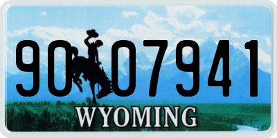 WY license plate 9007941