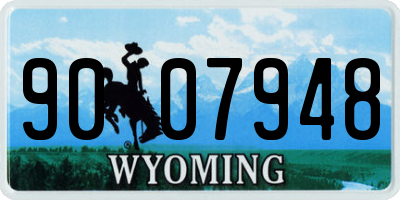 WY license plate 9007948