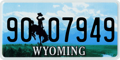 WY license plate 9007949
