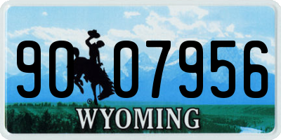 WY license plate 9007956