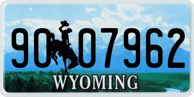 WY license plate 9007962