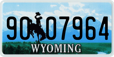 WY license plate 9007964