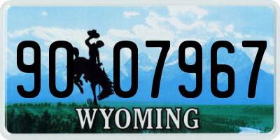 WY license plate 9007967