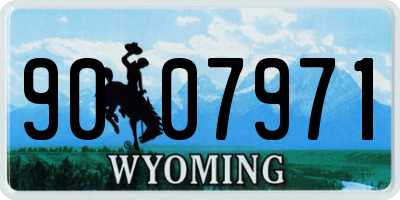 WY license plate 9007971
