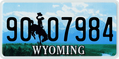 WY license plate 9007984