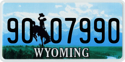 WY license plate 9007990