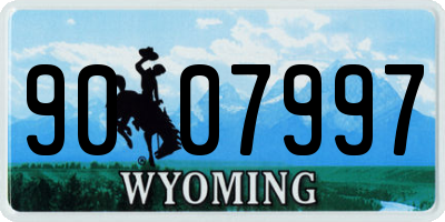 WY license plate 9007997