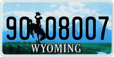 WY license plate 9008007