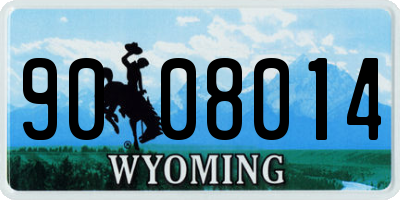 WY license plate 9008014