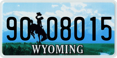 WY license plate 9008015