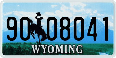 WY license plate 9008041