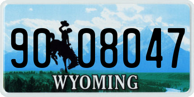 WY license plate 9008047