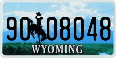 WY license plate 9008048