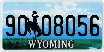 WY license plate 9008056