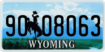 WY license plate 9008063