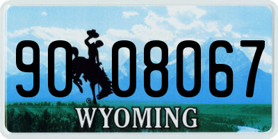 WY license plate 9008067