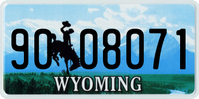 WY license plate 9008071