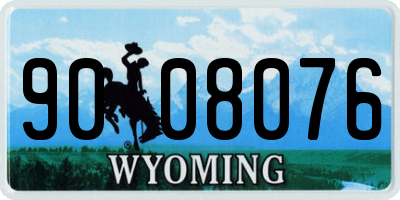 WY license plate 9008076