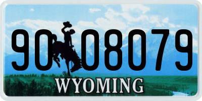WY license plate 9008079