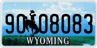 WY license plate 9008083