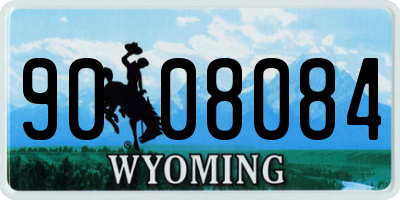 WY license plate 9008084