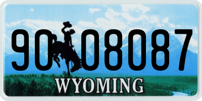 WY license plate 9008087