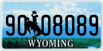WY license plate 9008089