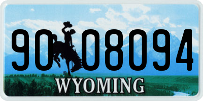 WY license plate 9008094