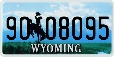 WY license plate 9008095