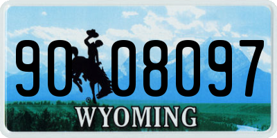 WY license plate 9008097
