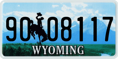 WY license plate 9008117