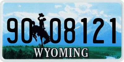 WY license plate 9008121