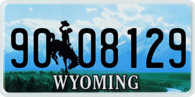 WY license plate 9008129