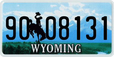 WY license plate 9008131