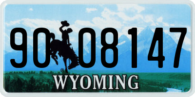 WY license plate 9008147