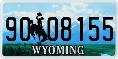 WY license plate 9008155