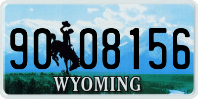WY license plate 9008156