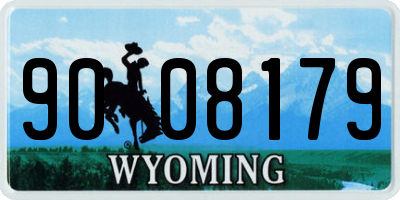 WY license plate 9008179