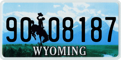 WY license plate 9008187