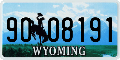 WY license plate 9008191
