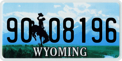 WY license plate 9008196
