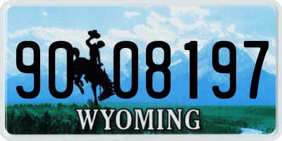 WY license plate 9008197