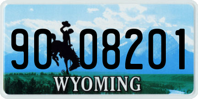 WY license plate 9008201