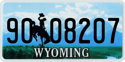 WY license plate 9008207