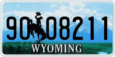WY license plate 9008211