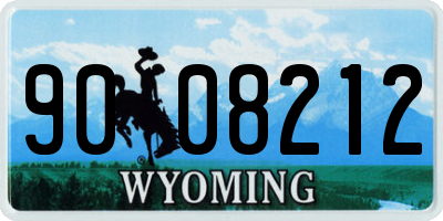 WY license plate 9008212