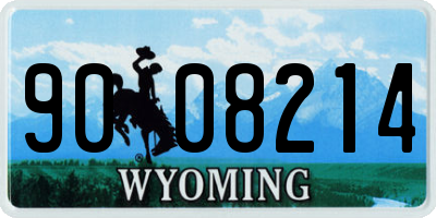 WY license plate 9008214
